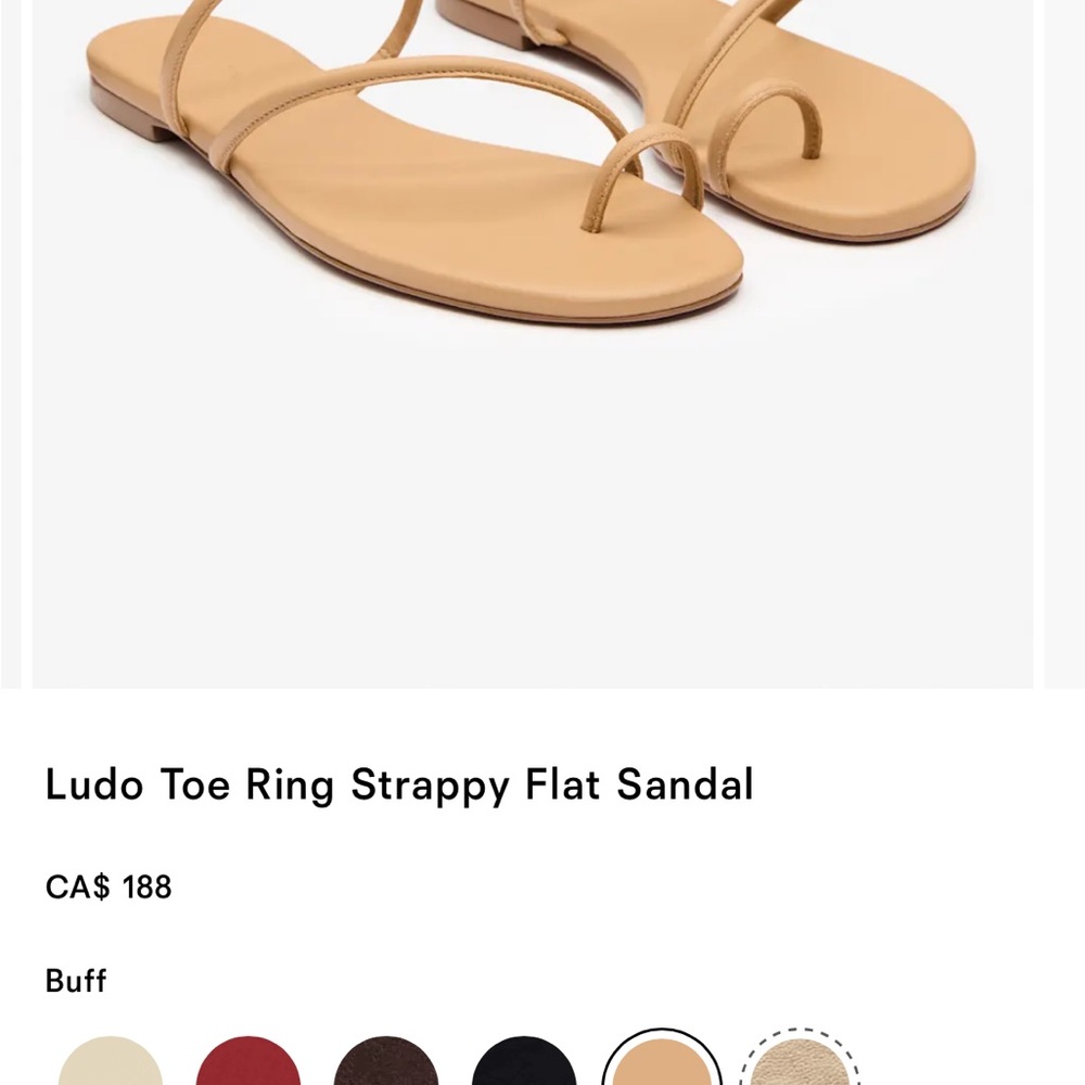 Reformation Ludo sandals in color "buff"